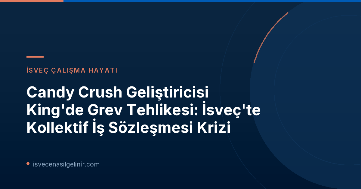 Candy Crush Geliştiricisi King'de Grev Tehlikesi: İsveç'te Kollektif İş Sözleşmesi Krizi